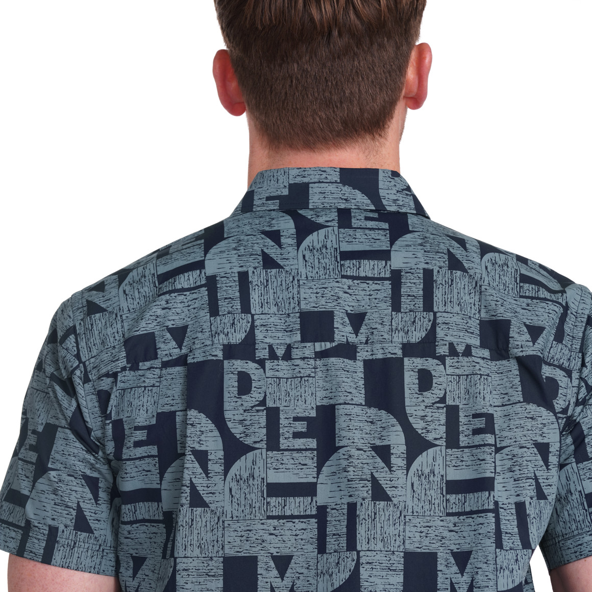 VanVaan Denim Herren Hemd  mit Allover-Muster dunkelgrau / grau