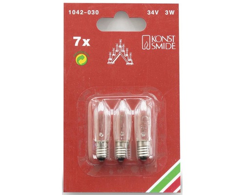 Konstsmide vervangingslamp, set van 3, warm wit licht, voor alle 230V kroonluchters