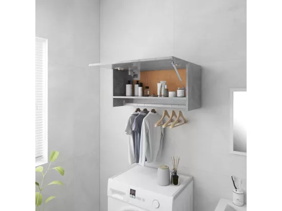 Porte manteau mural Gris béton 70x32,5x35
