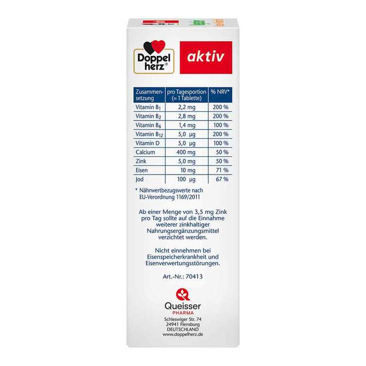 Doppelherz Vegetarier Vitamine + Mineralstoffe aktiv, 100 St