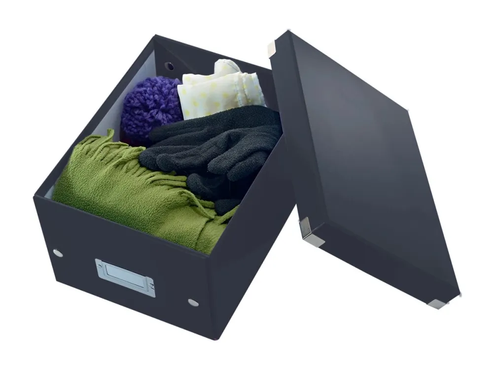 Leitz Click & Store WOW Small opbevaringsboks, 84% recirkuleret karton Sort