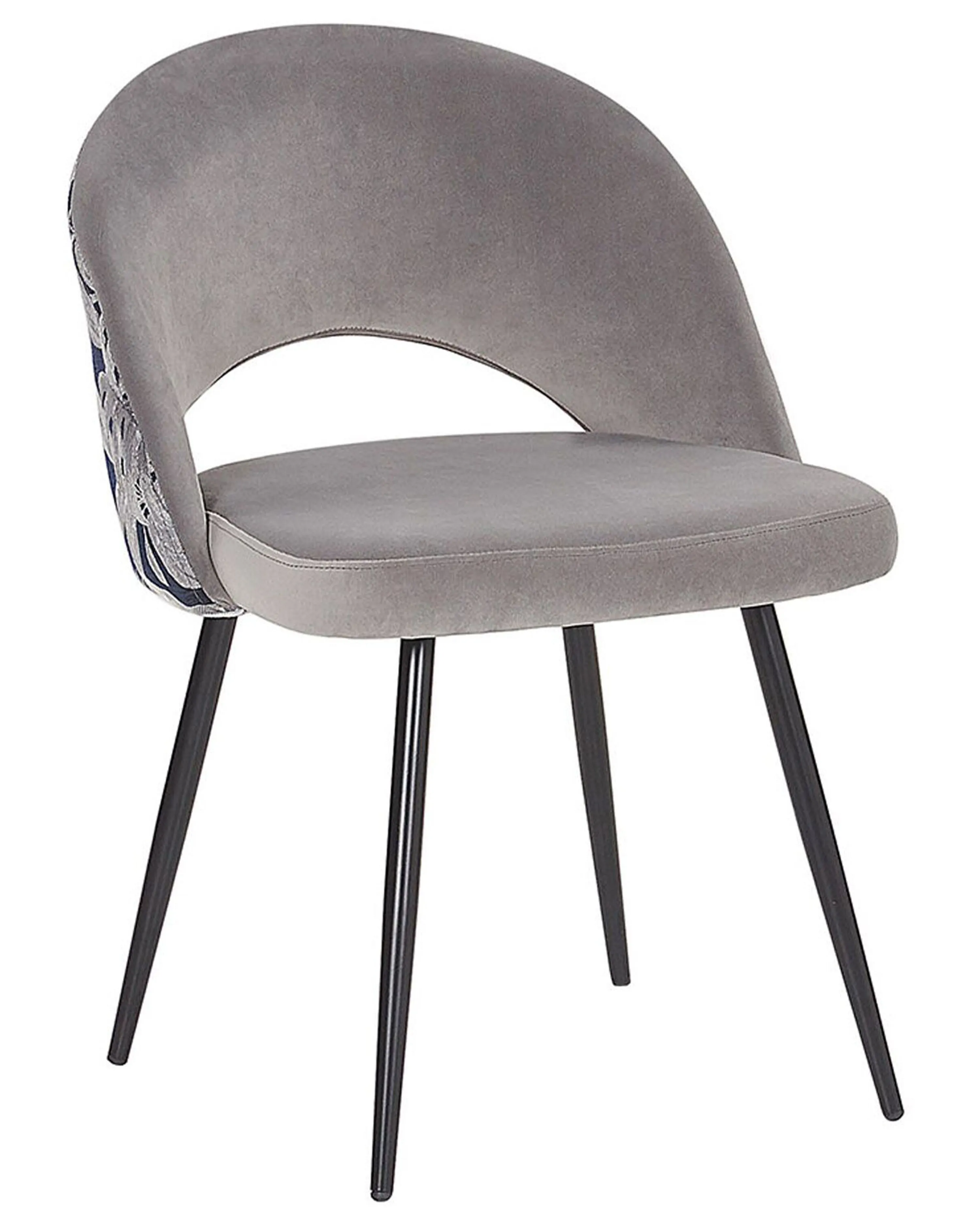 Set van 2 eetkamerstoelen VIVIAN Fluweel Grijs