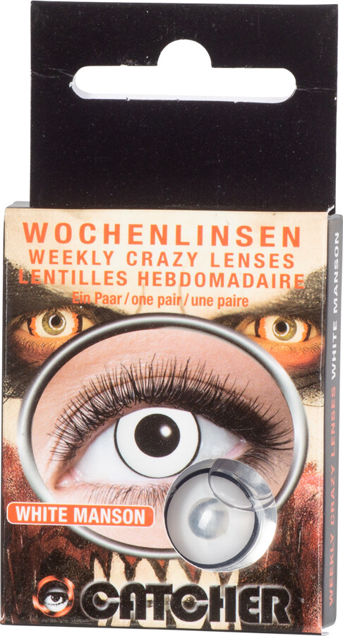 Farvede Kontaktlinser Til Halloween - Zombie - Hvid