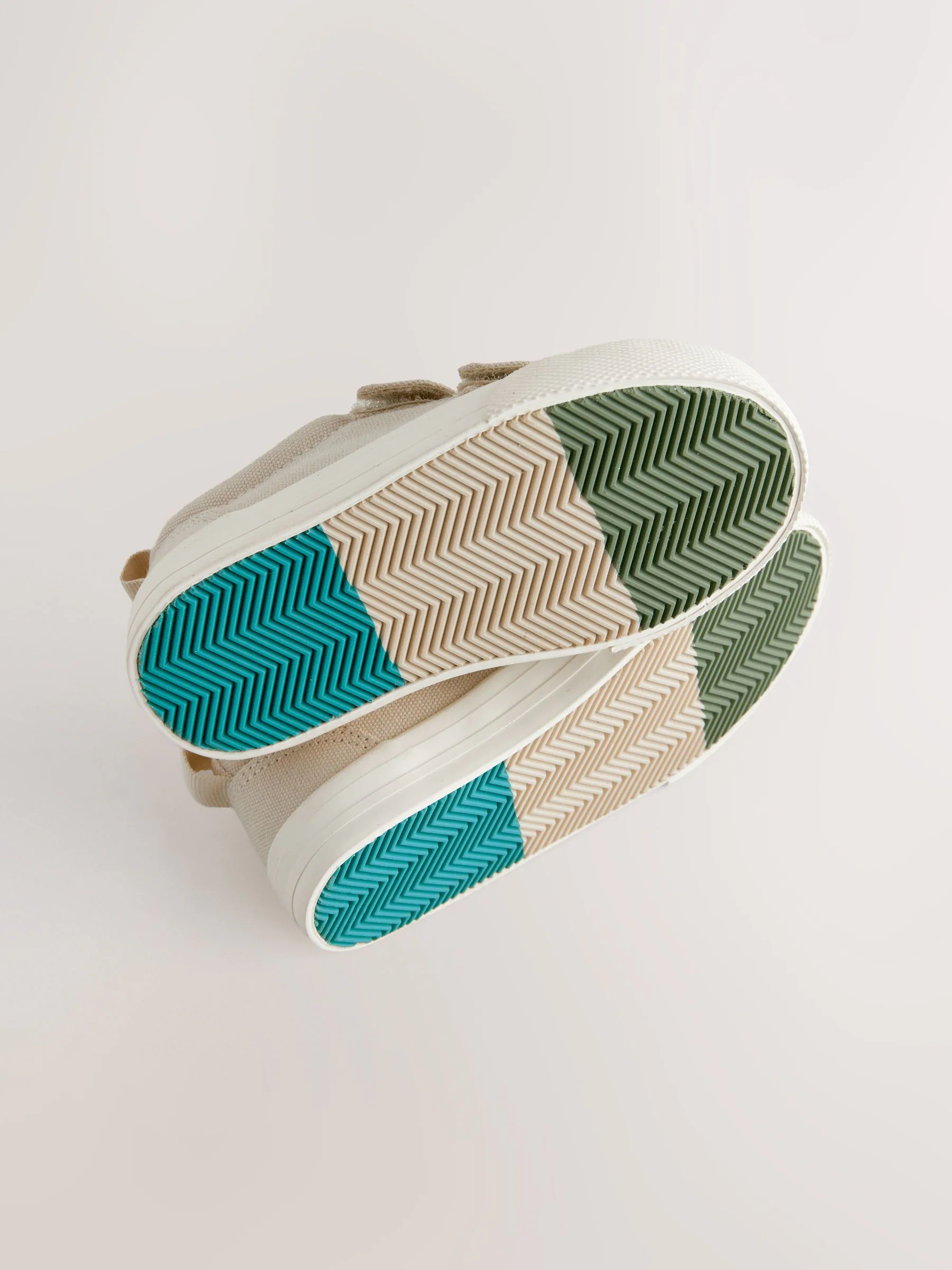 Neutraal - Sneakers met twee klittenbandjes