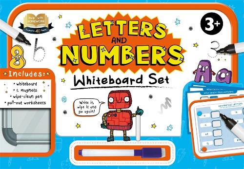 3+ Letters & Numbers - Help With Homework Book and Whiteboard Set (Paperback)