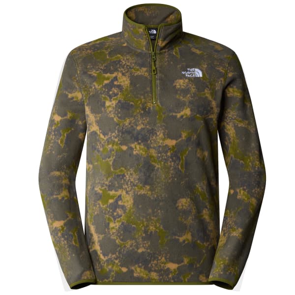 Sweat polaire THE NORTH FACE M 100 GLACIER PRINTED 1/4 ZIP FOREST OLIVE MOSS CAMO