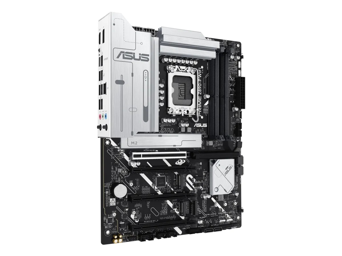 ASUS PRIME Z890-P WIFI - Bundkort - ATX - LGA1851 sokkel - Z890 Chipset - USB4, USB 3.2 Gen 2, USB 3.2 Gen 1, USB-C 3.2 Gen 1 - Wi-Fi 7, Bluetooth, 2.5 Gigabit LAN - onboard grafik (CPU påkrævet) - HD Audio (8-kanaler)