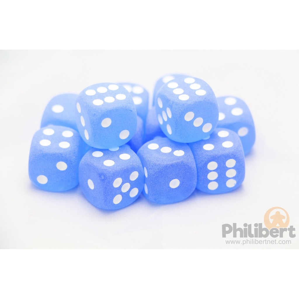 Set de 12 Dés 6 Faces Chessex : Frosted