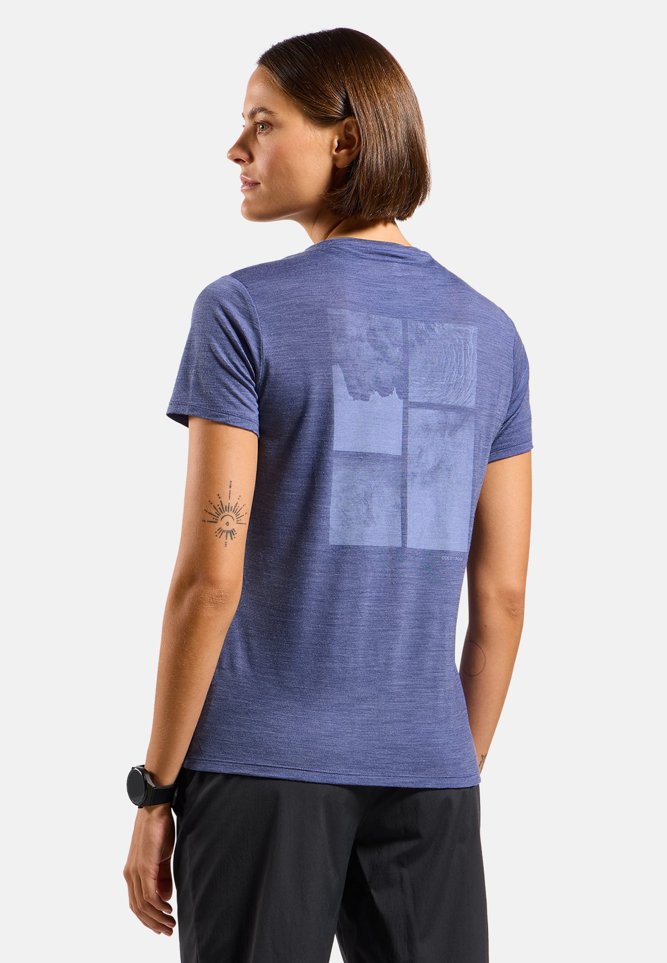 Odlo x POW Collective Voices T-Shirt aus Merinomix in skipper blue melange