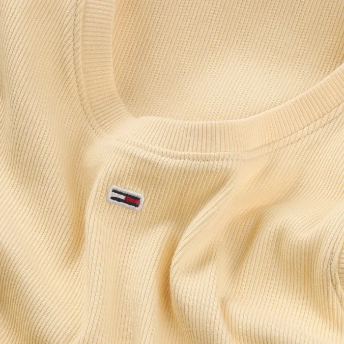 Tommy Hilfiger Essential Ribbed Flag Embroidery Slim Tanktop Dames