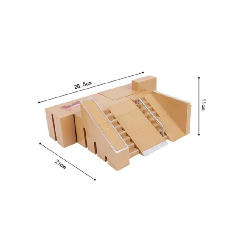 (7-tlg. Set) Finger Skateboard Park Fingerboard Rampe Mini Skater Kinder Spielzeug Zubehör