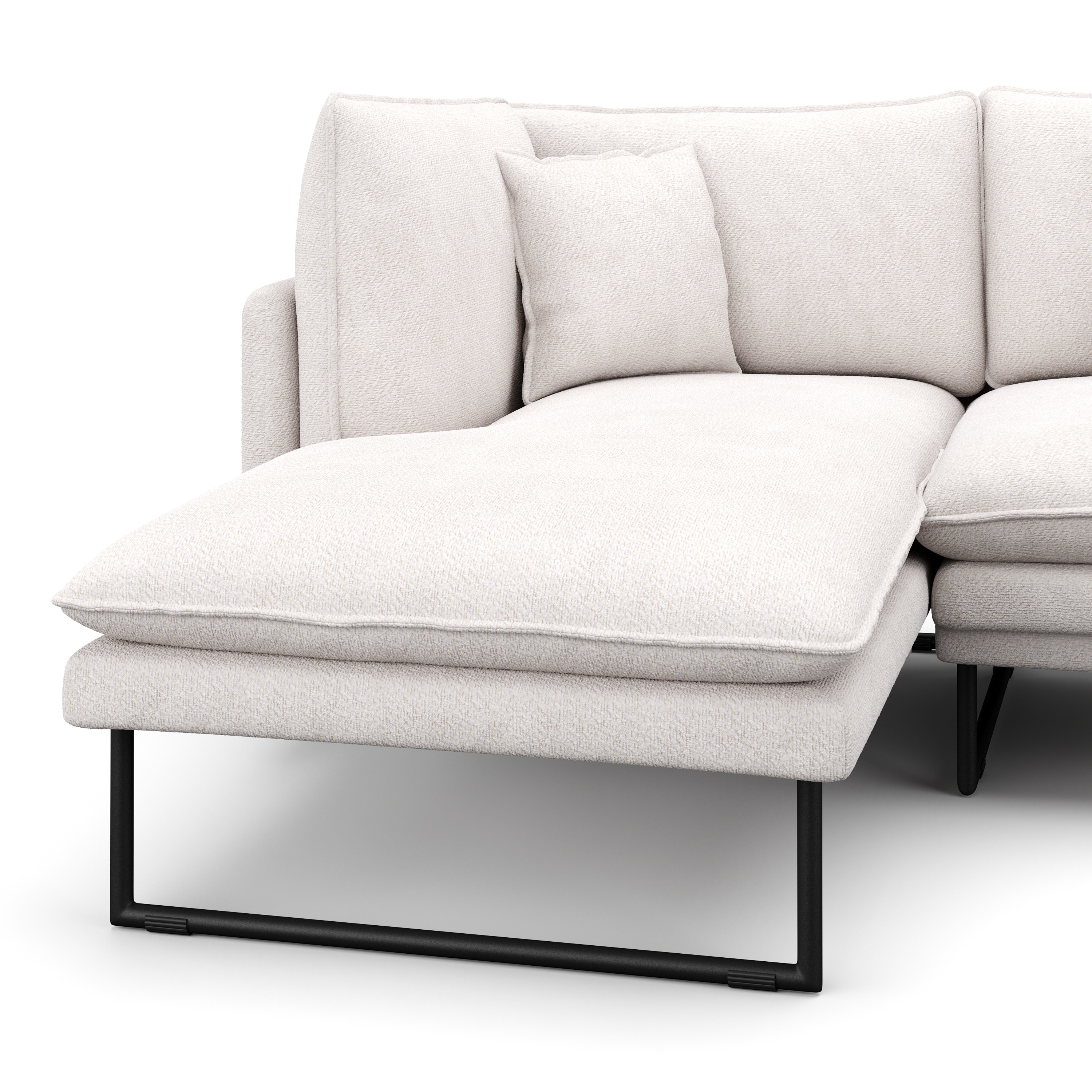 Ecksofa Bouclé MARISA links creme