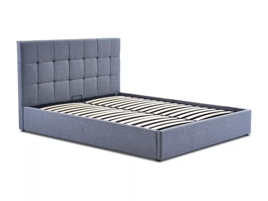 BELLECOUR LITERIE | Lit coffre VINCENNES 140x190 cm | coloris gris