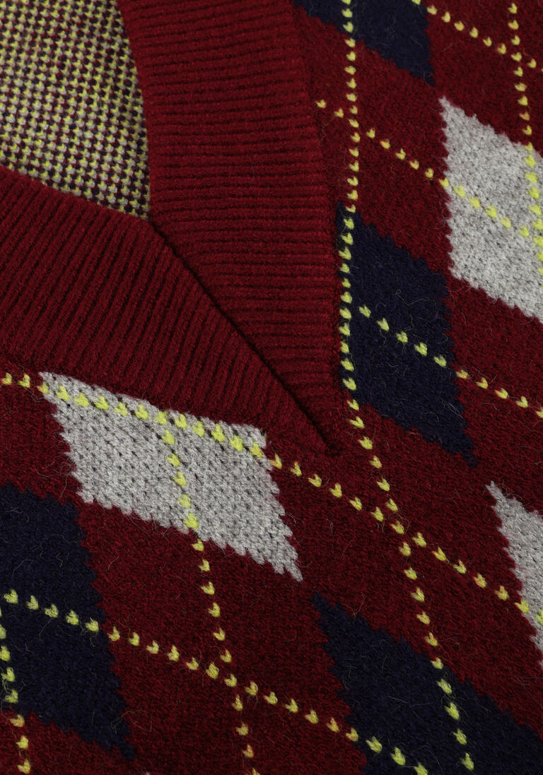 bordeaux co'couture spencer row check vest