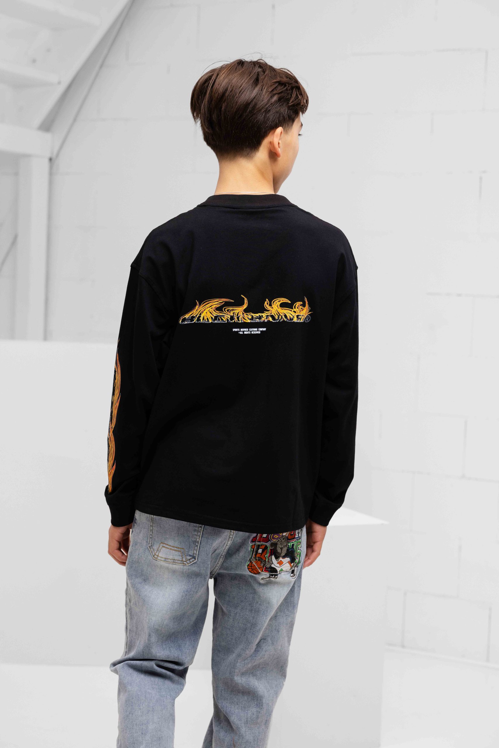 Black Bananas Blaze Longsleeve T-Shirt Kids Zwart