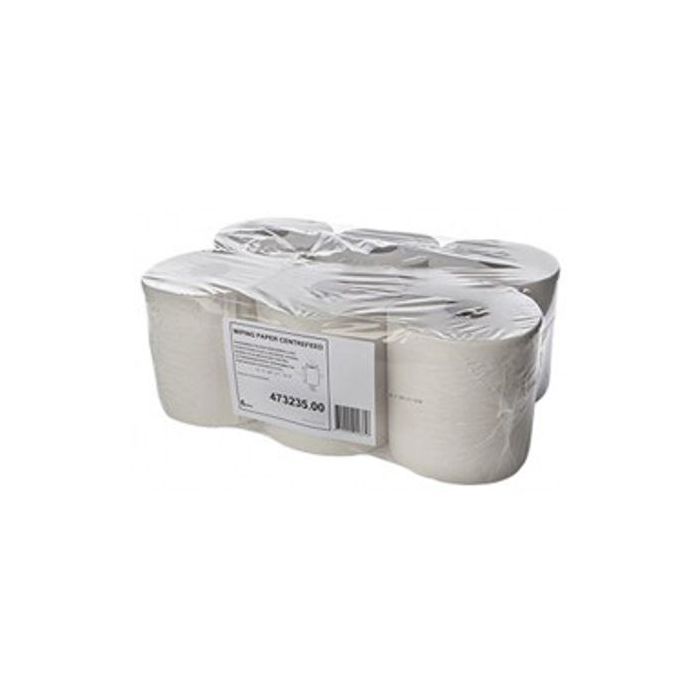 Poetsrollen 473235 6st midirollen Centerfeed wit 300m 1-laags 6 rollen (473235)