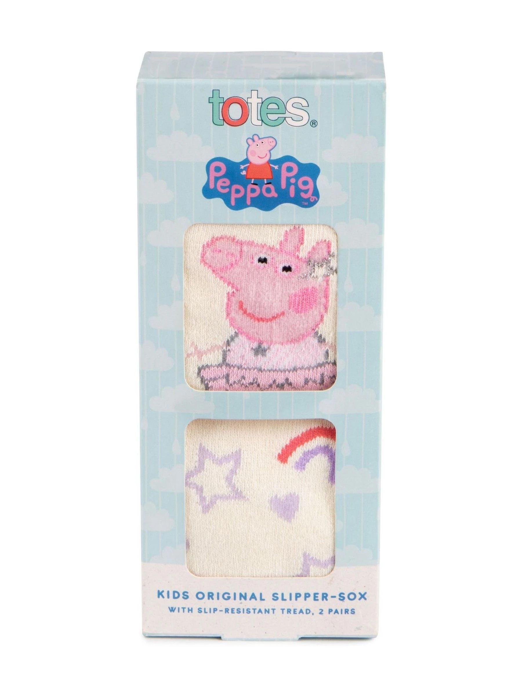 Totes Peppa Pig pantoffelsokken voor kinderen 2 paar