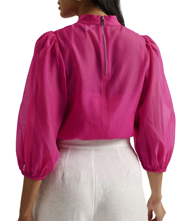 Ted Baker FRIAS Sheer Organza Top with Balloo Brt-pink