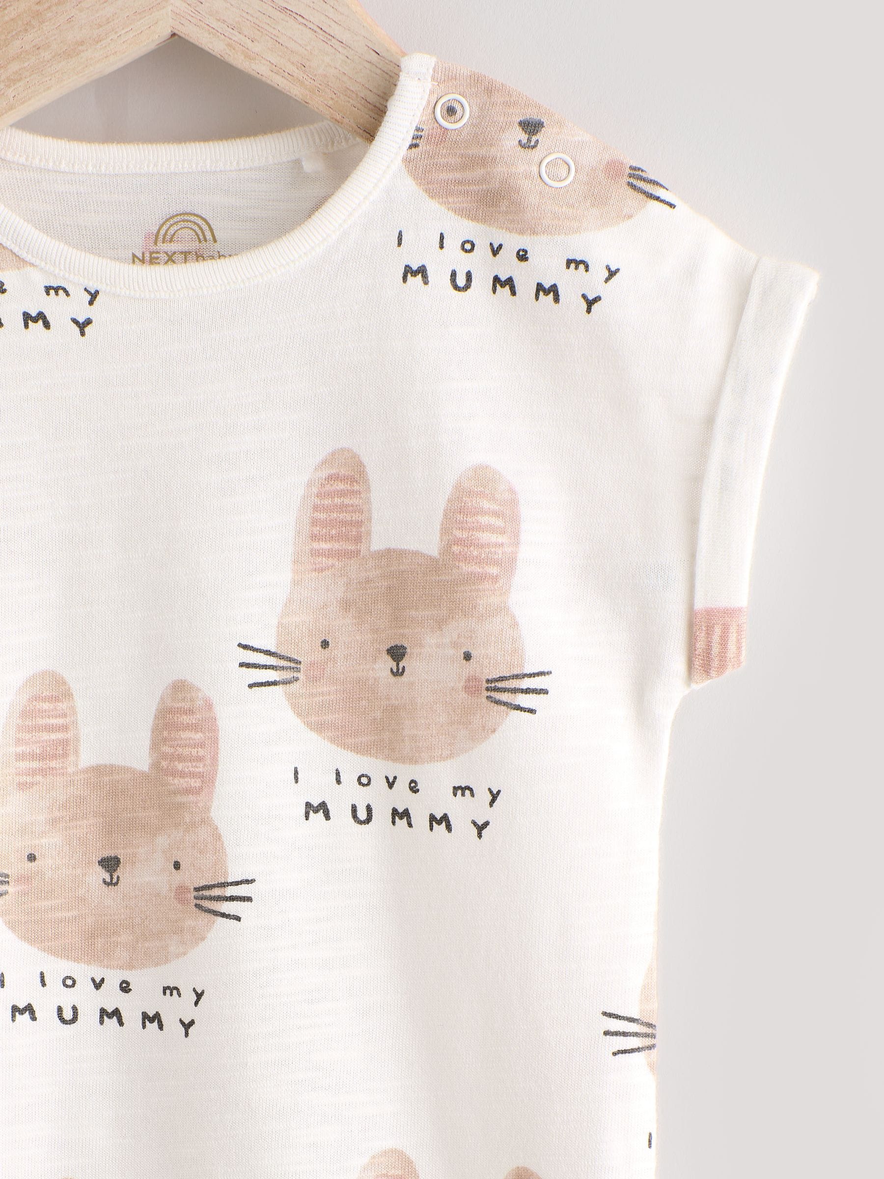 Ecru I Love My Mummy - Babyrompertje