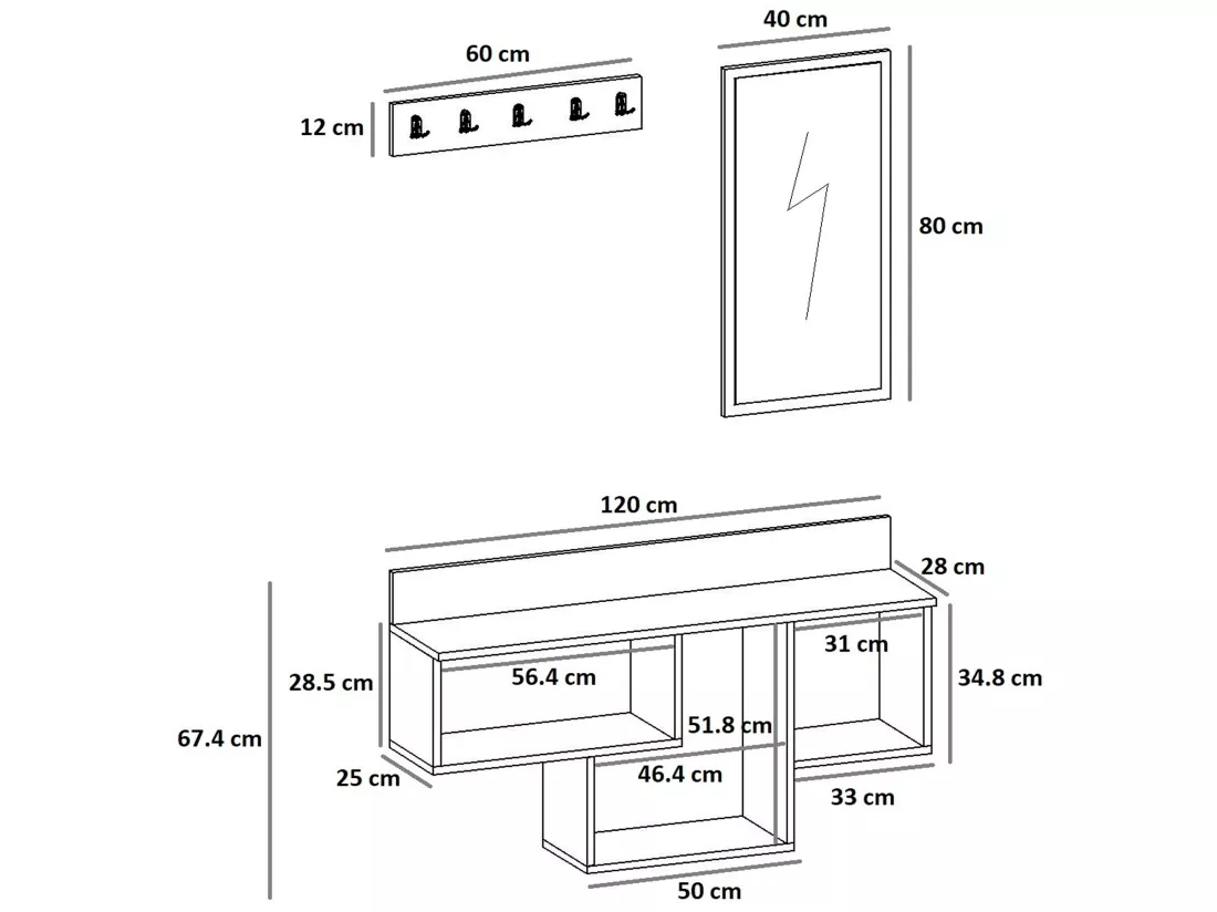 Meuble Bandeau En Marbre Doré Avec Panneaux De Particules 100% Mélaminés. 120x67,4x28