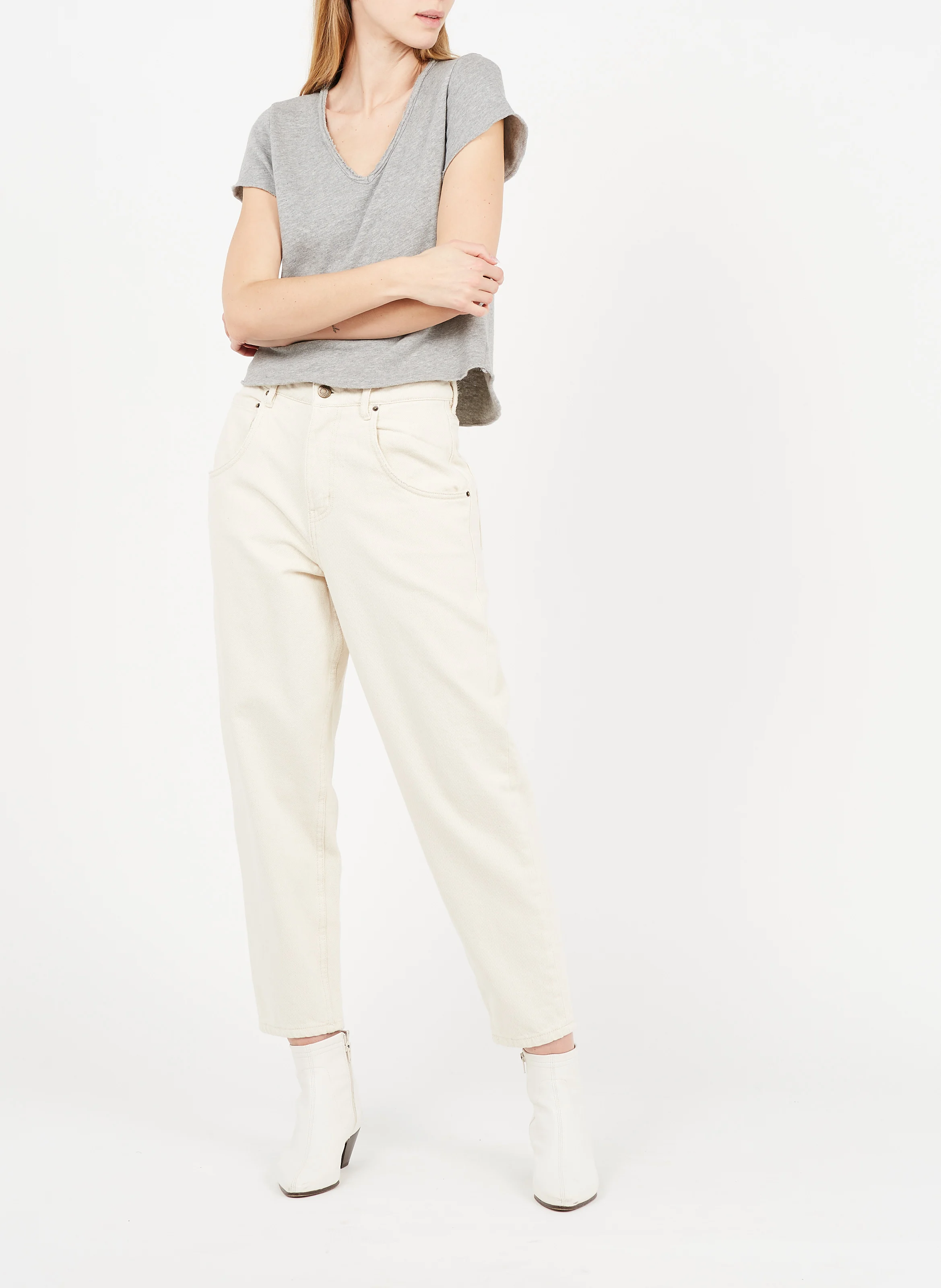 TINEBOROW - Jean droit en coton | Beige