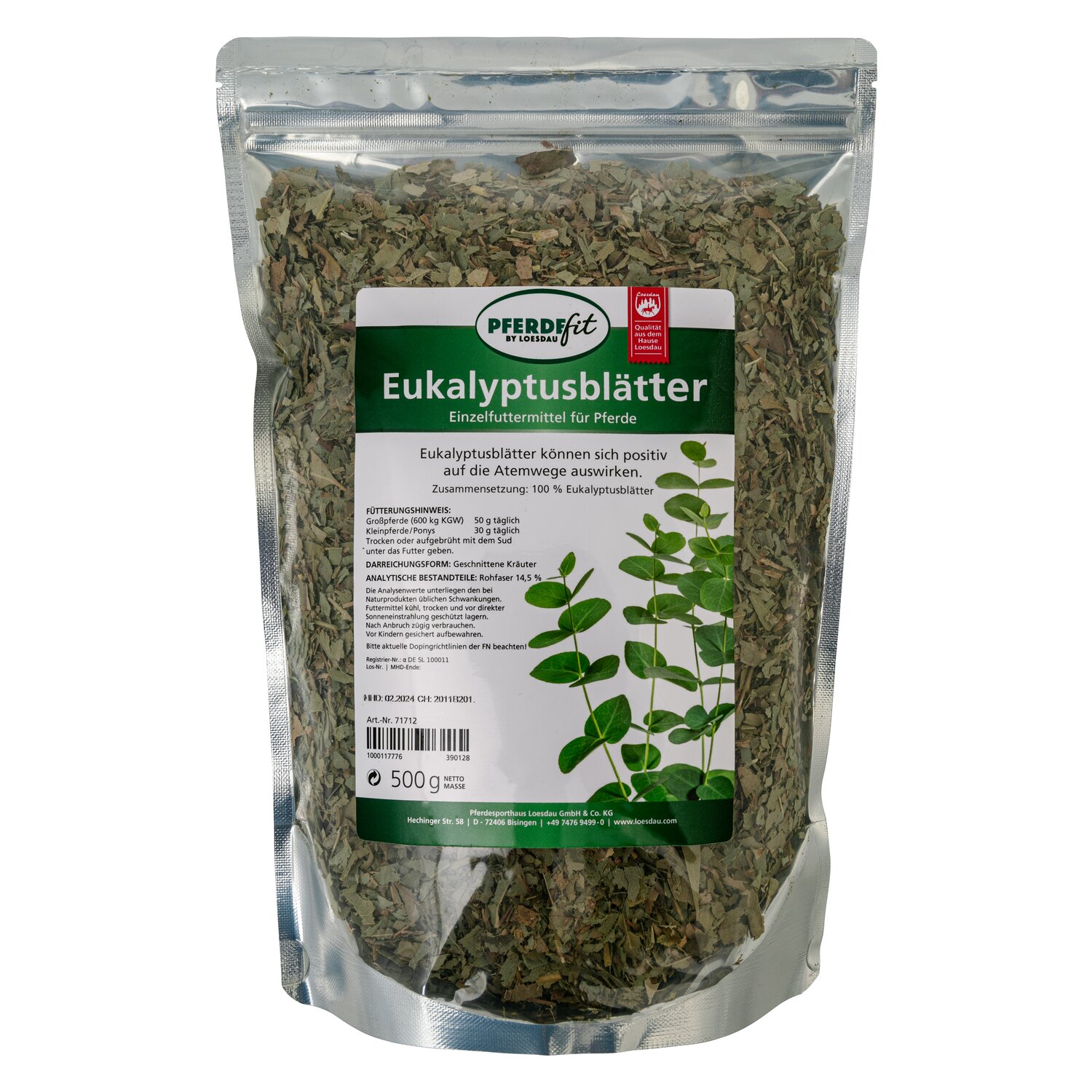 PFERDEfit by Loesdau Eukalyptusblätter  - 500 g