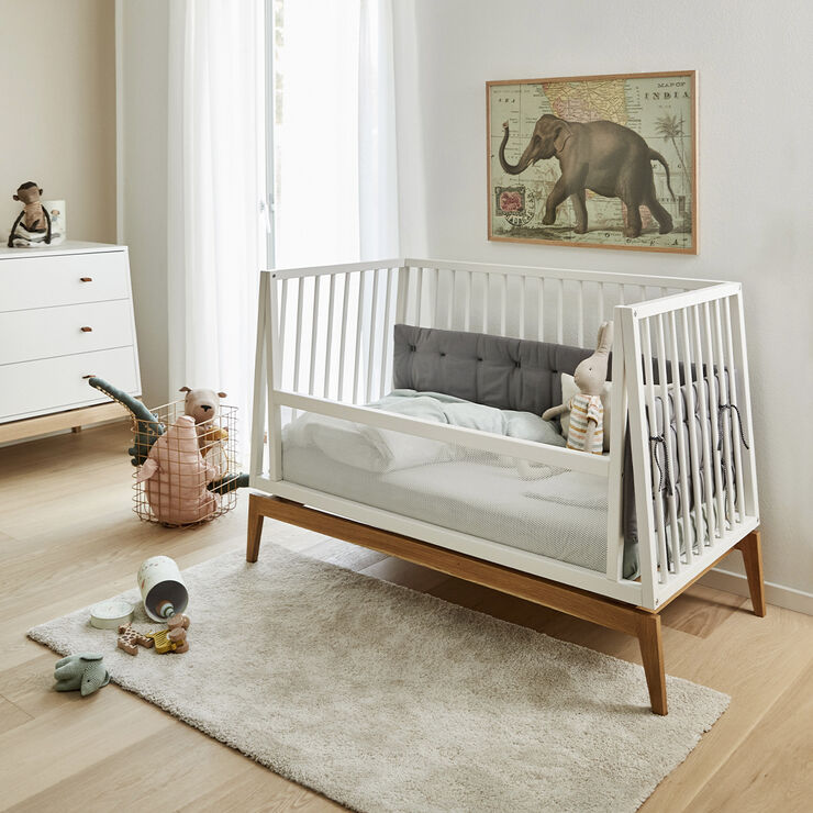 Leander Ombygningssæt til Luna babyseng 120 cm, Hvid