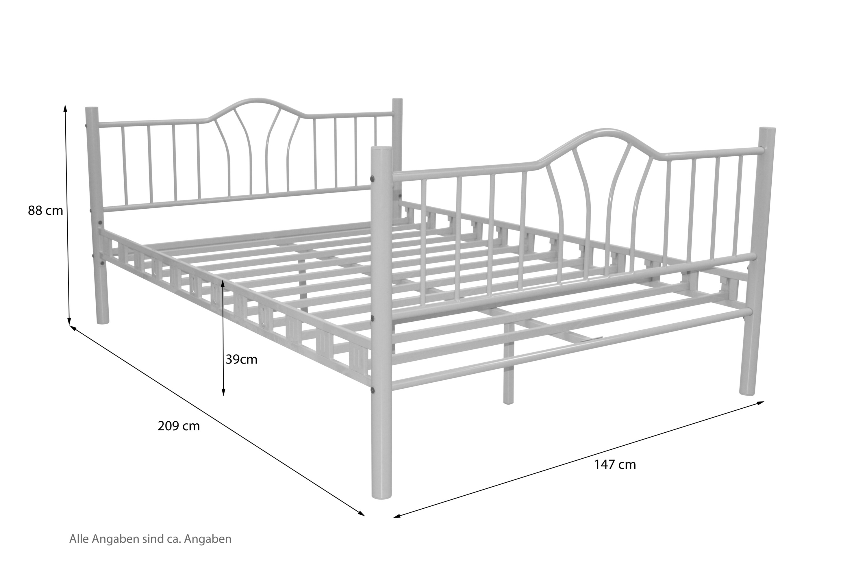 möbel direkt online Metallbett 140x200 cm Santi