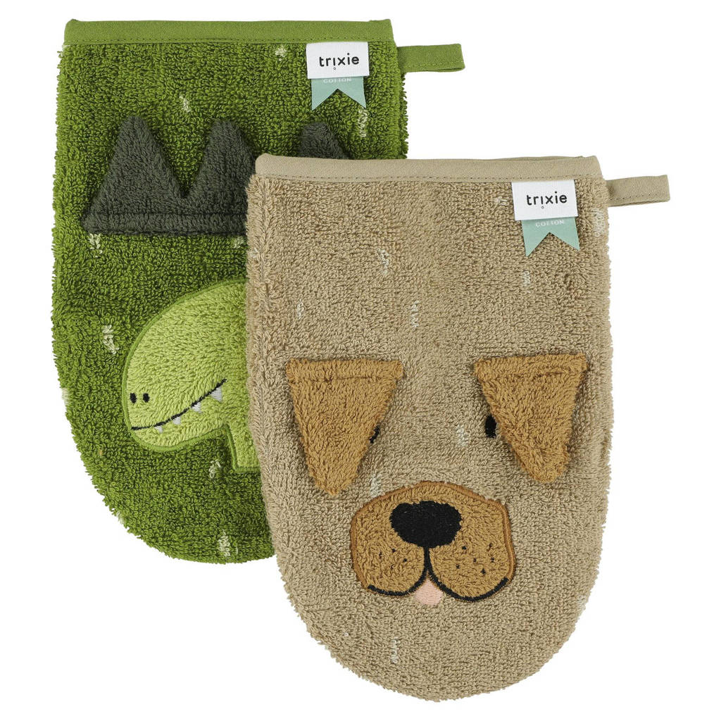 washandje - set van 2 Mr. Dino - Mr. Dog