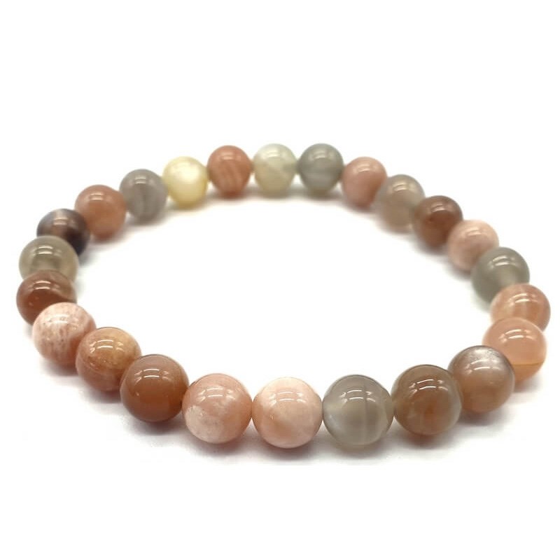 Bracelet extensible avec perles Pierre de Lune