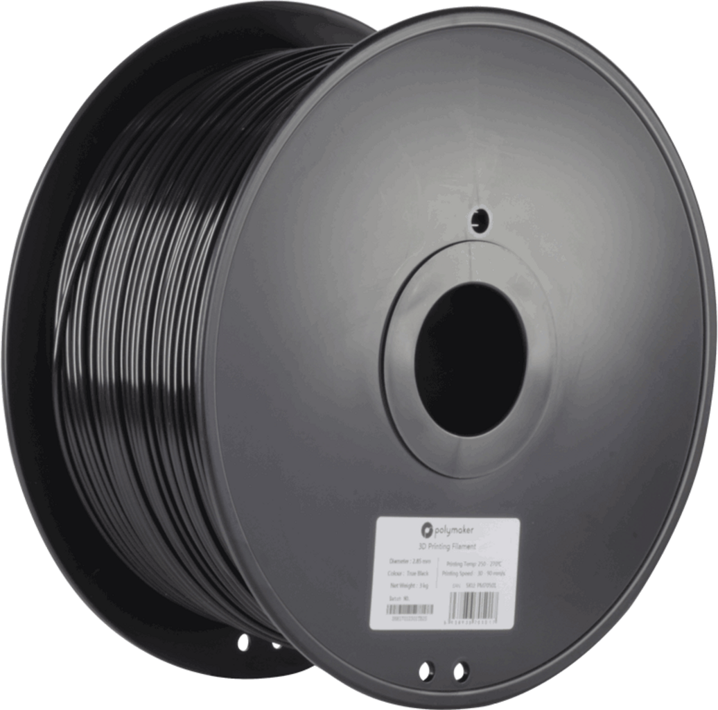 Polymaker  Polymax PC Schwarz, 1,75 mm / 3000 g    Das optimierte Polycarbonat mit den besten Eigenschaften in Schwarz