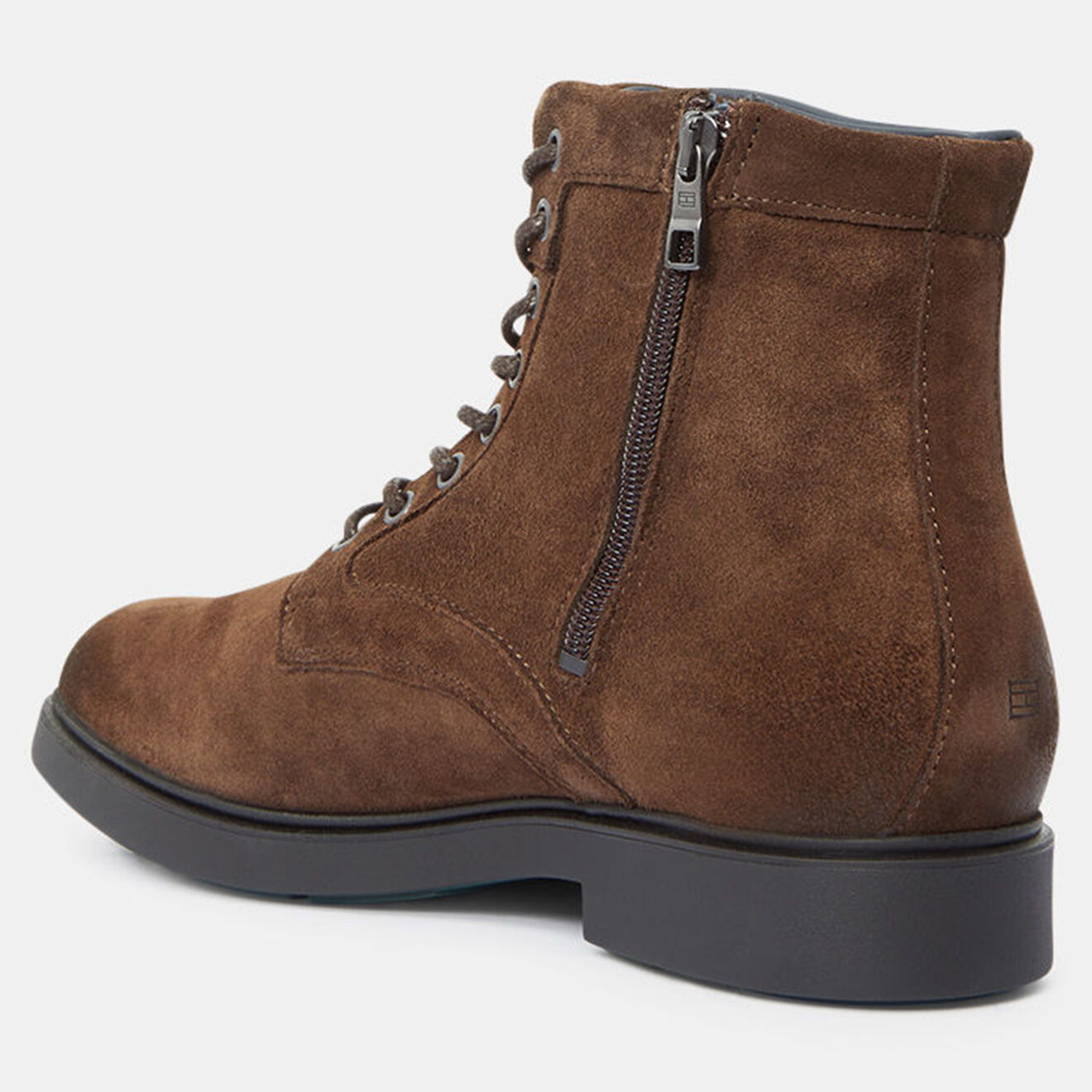 Tommy Hilfiger Boots montantes en Velours de Cuir marron foncé