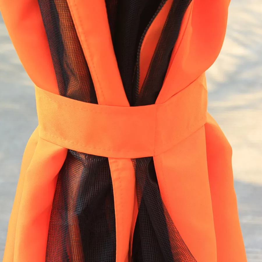 Outsunny Gartenpavillon mit Doppeldach schwarz, orange