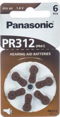 Panasonic - PR312 - Gehoorbatterij - Bruin - 6 Stuks