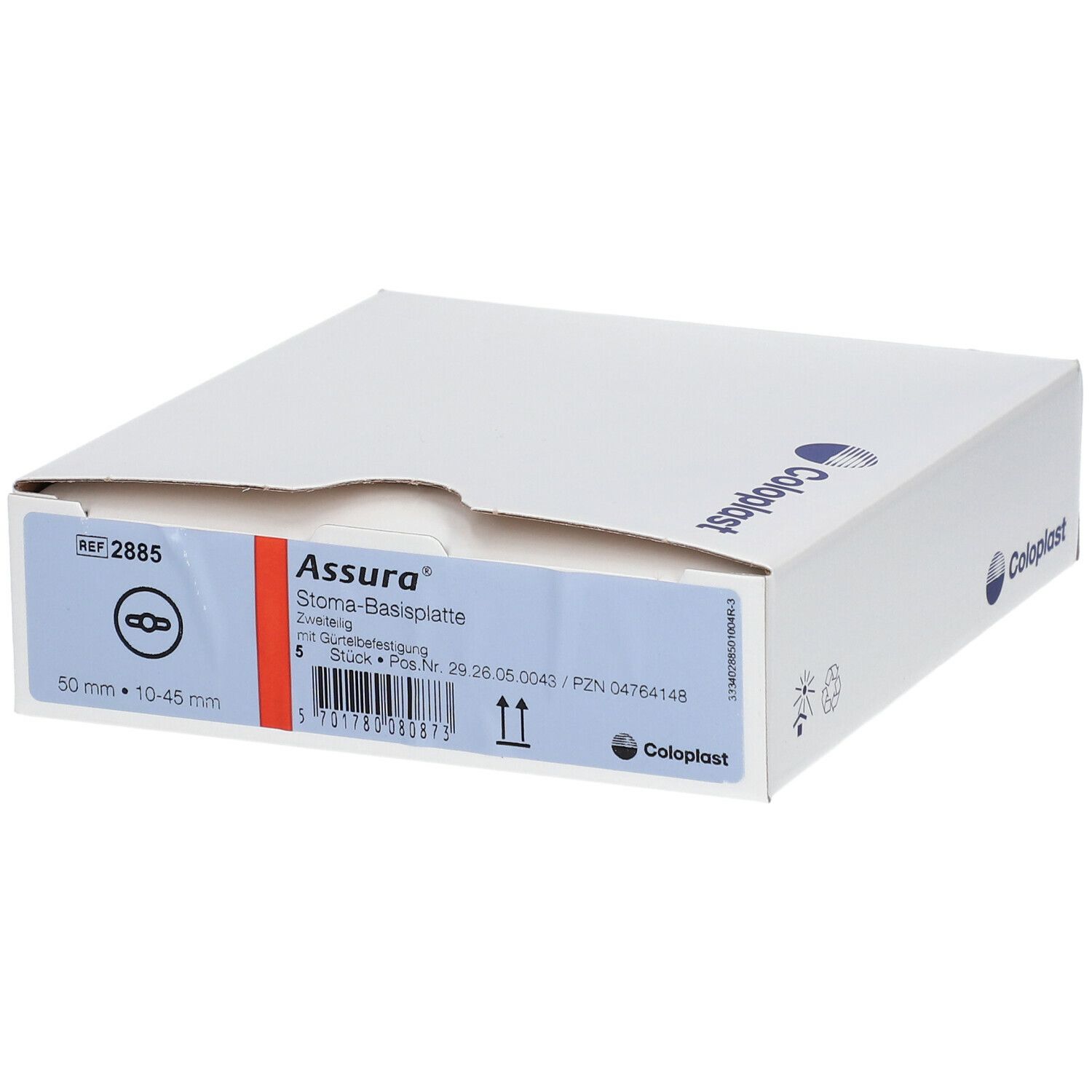 ASSURA® Basisplatten, 10-45mm Rastring 50mm mit Gürtelbefestigung