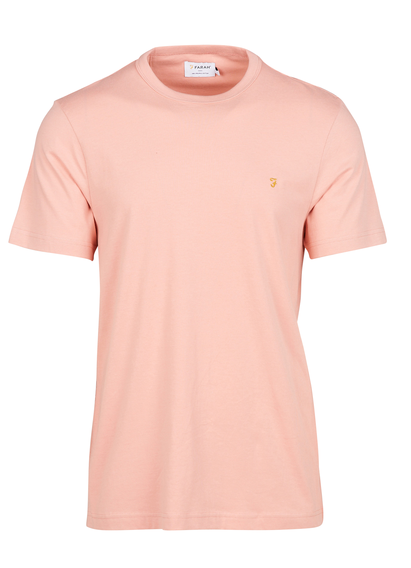 DANNY - Tee-shirt col rond slim-fit en coton | Rose