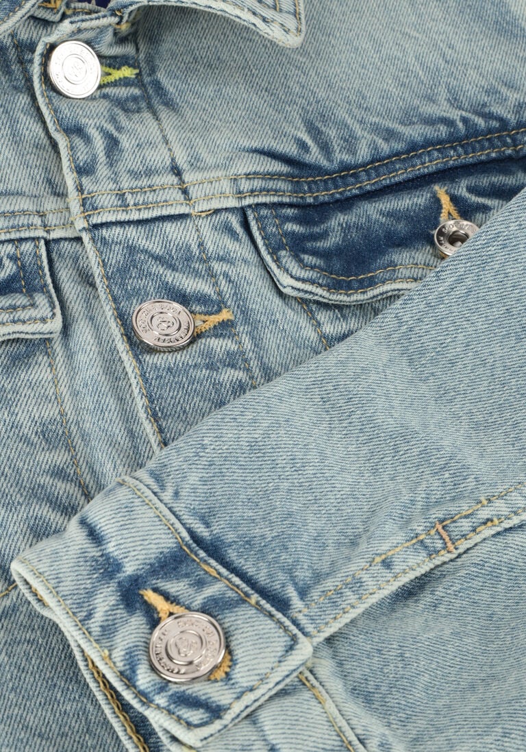 SCOTCH & SODA blauwe scotch & soda spijkerjas trucker jacket with puff sleeves