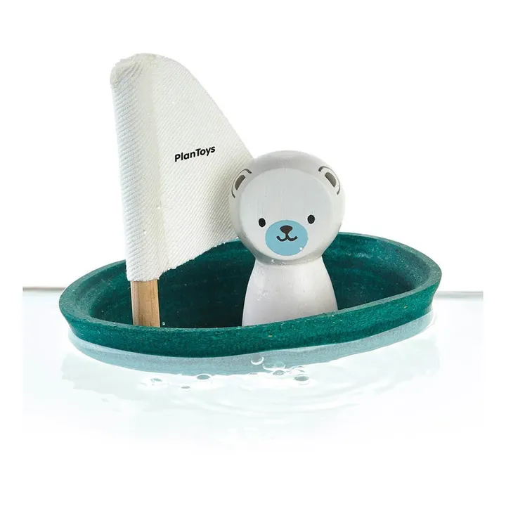 Plan Toys Bateau Ours Polaire flottant sur l'eau