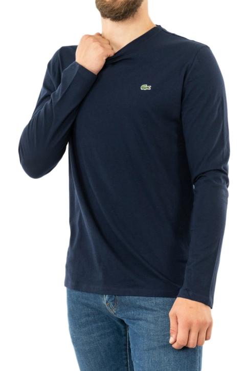 Tee shirt manches longues lacoste th6712 166 marine