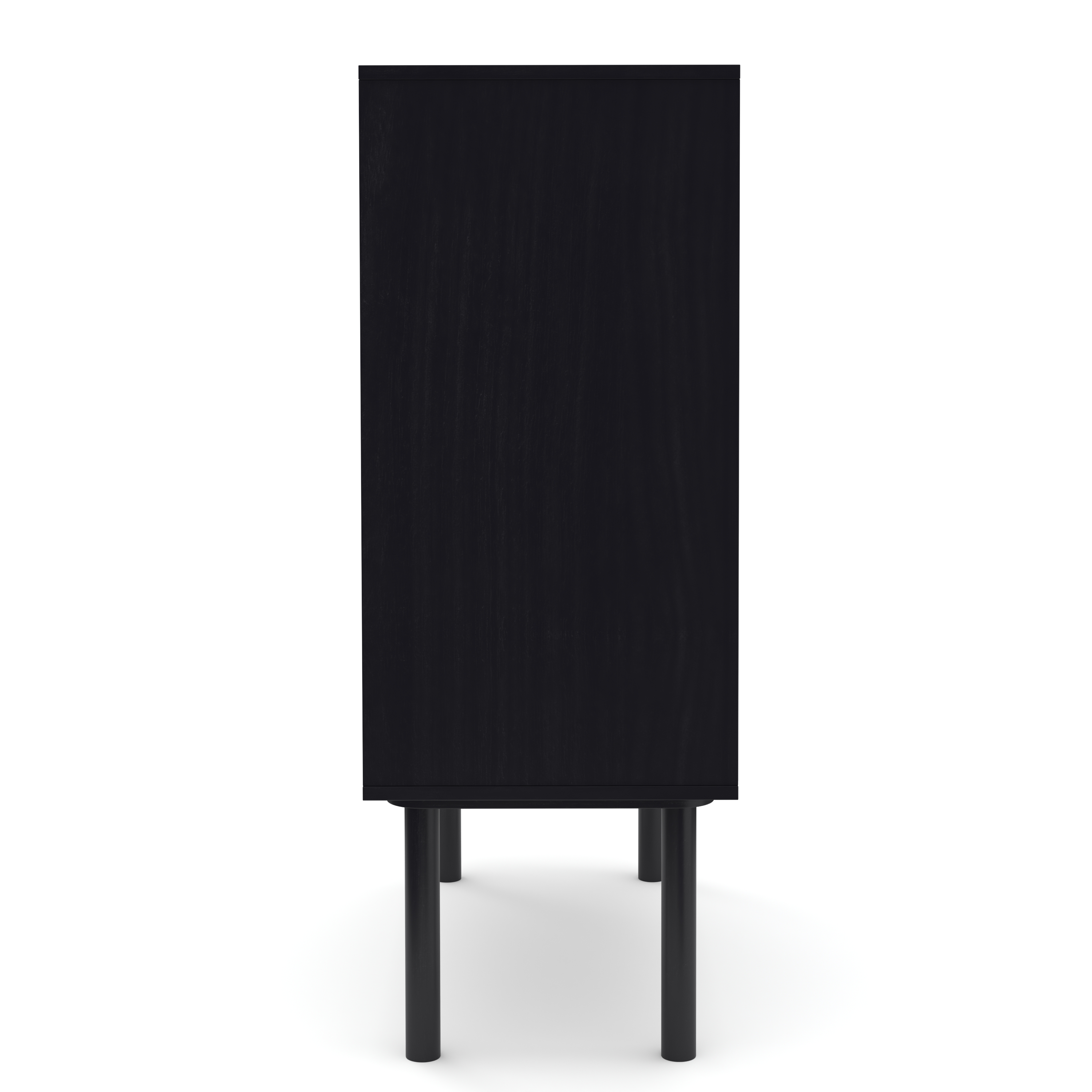 Kommode ALDO 80 x 110 cm schwarz/hellbraun