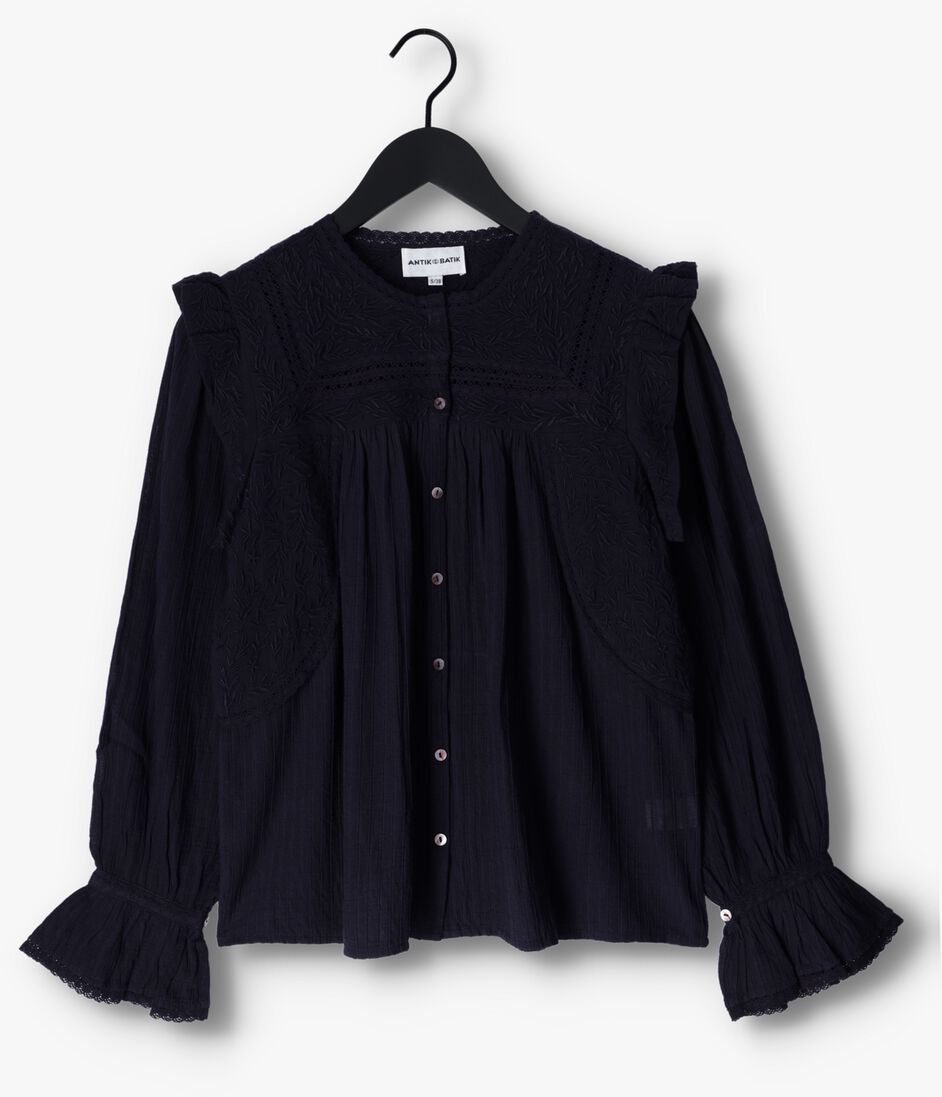 ANTIK BATIK donkerblauwe antik batik blouse bernardo blouse