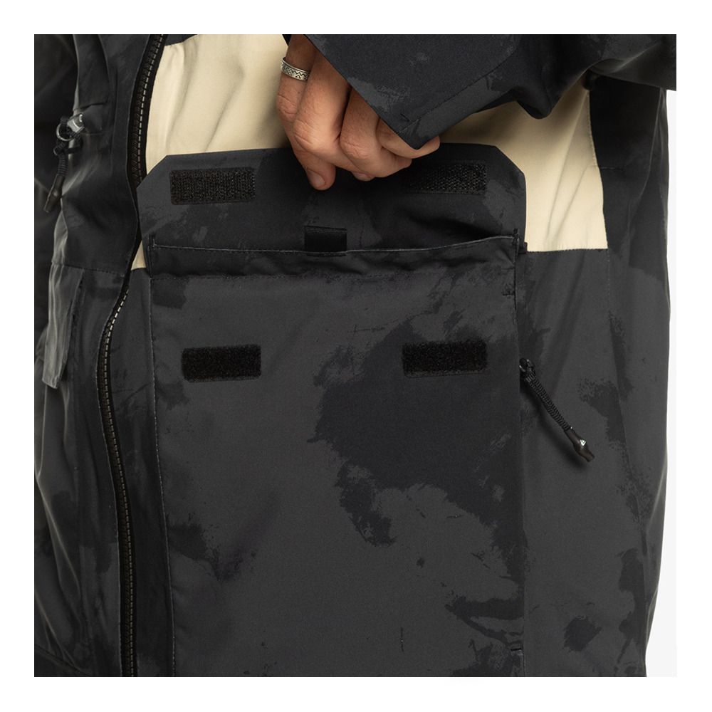 Quiksilver S CARLSON - Veste ski Homme tie dye true black