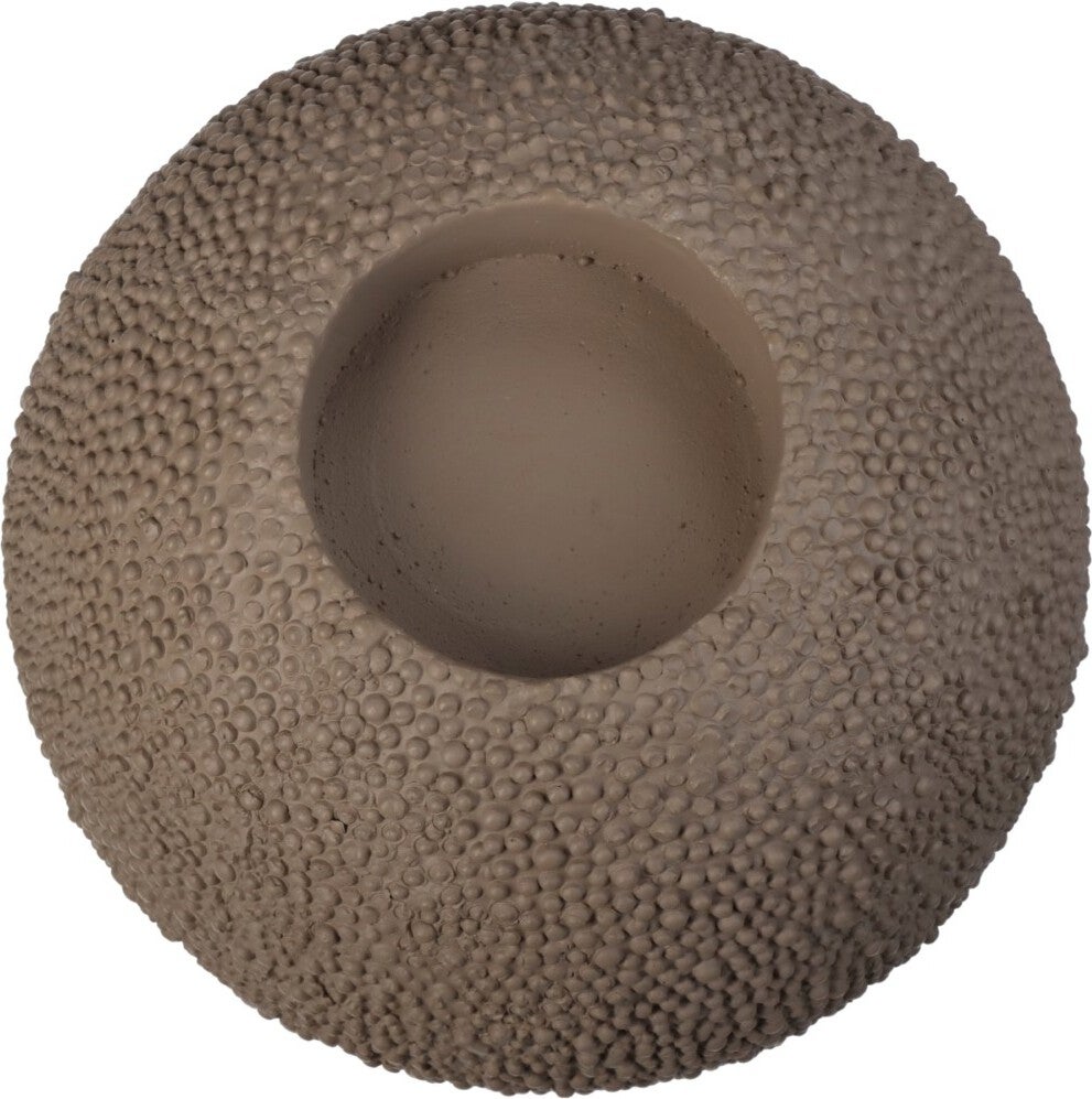 Waxinelichthouder Jeannette beige D 15 H 15 cm