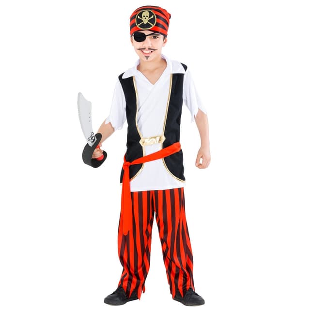 Kaptajn pirat børnekostume