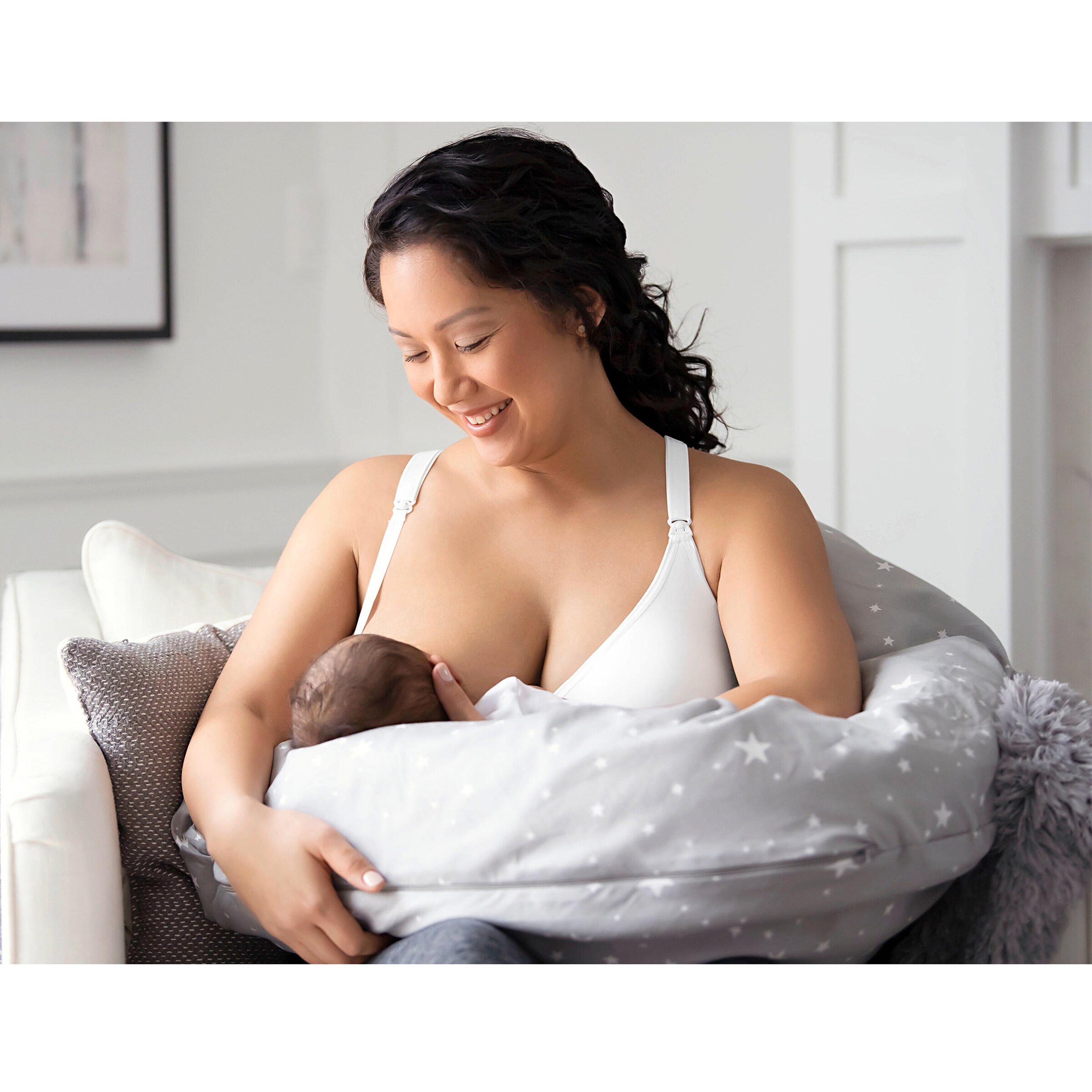 Medela Umstands- und Still-Top mit Still-BH Komfort und herausnehmbaren Cups weiß