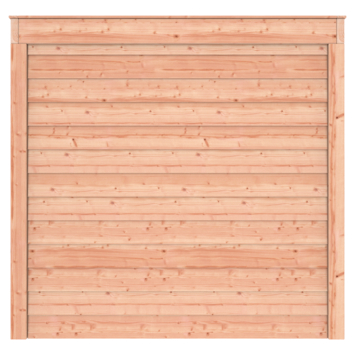 Tuinhuis met overkapping Douglas hout Zweeds rabat onbehandeld 495 x 255 cm