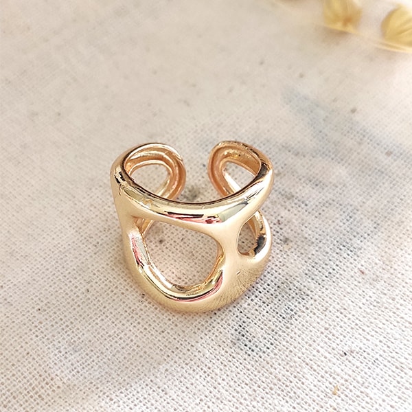 Bague ajustable - Laiton plaqué or