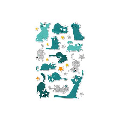 Maildor - 1 feuille gommettes chatons