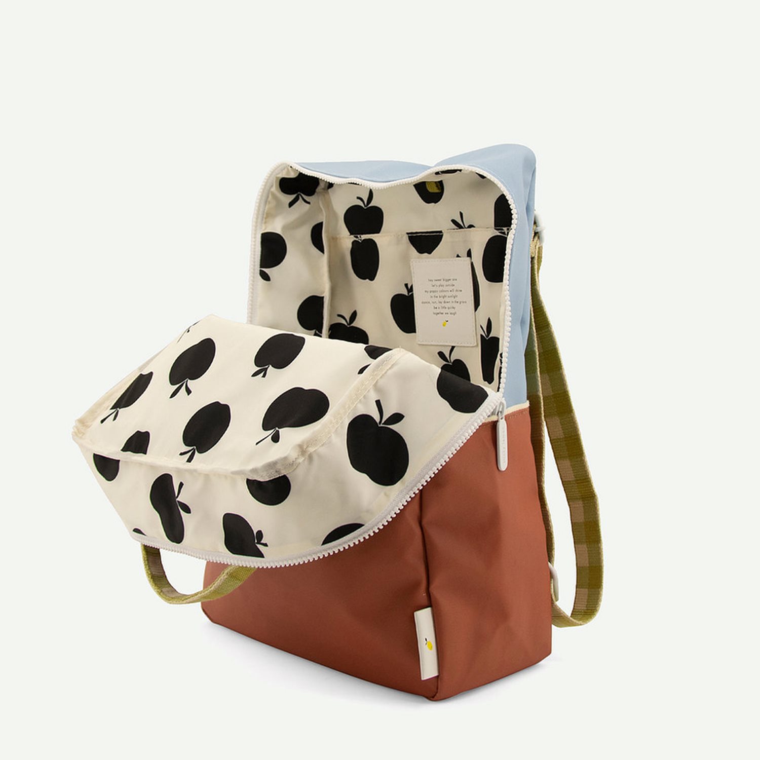 Sticky Lemon Colourblocking Backpack Large blueberry willow brown pear green