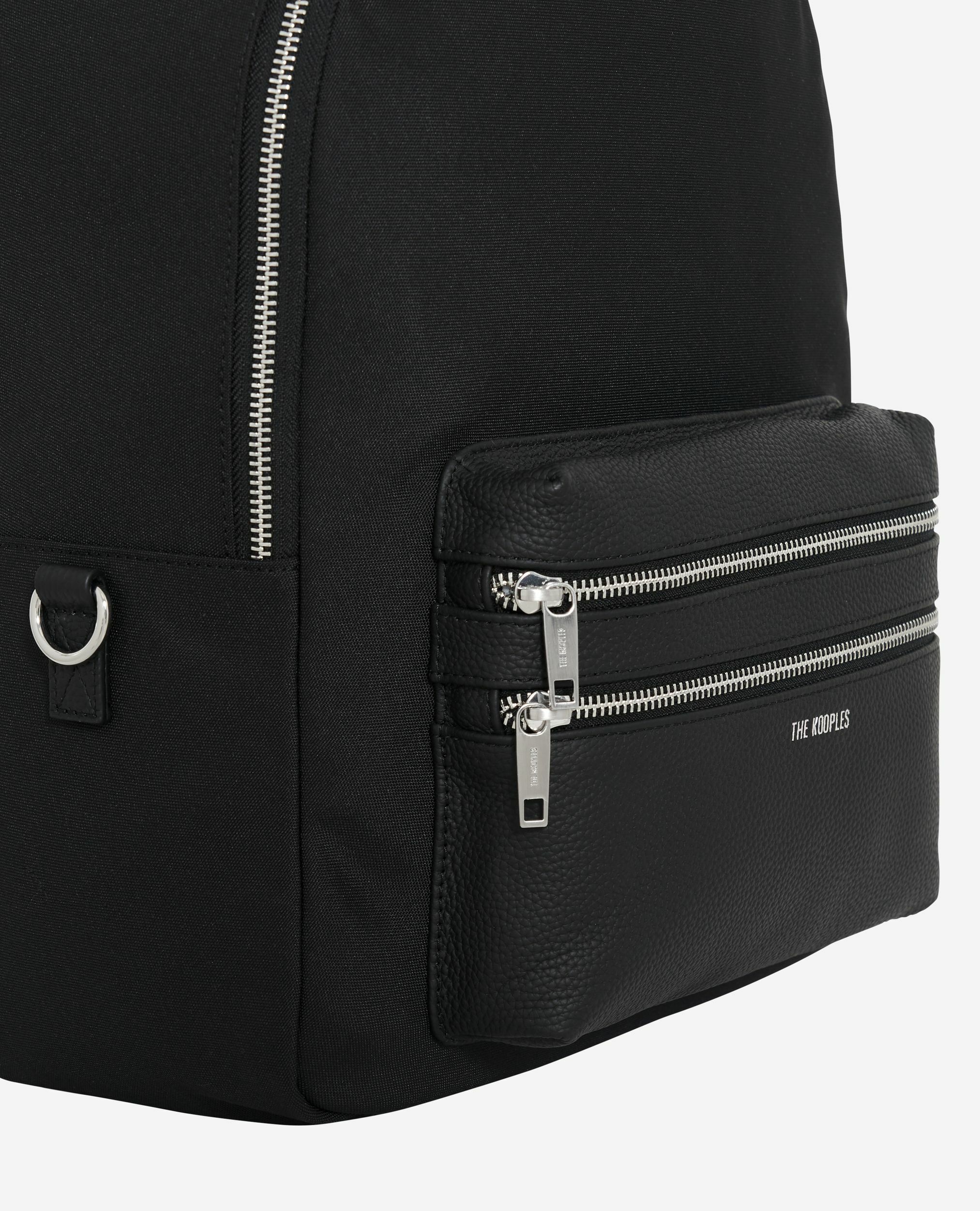 Sac à dos en canvas et cuir grainé noir